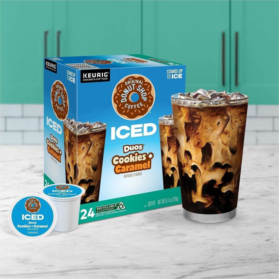 Image of The Original Donut Shop® 9881 Iced Duos Cookies and Caramel Coffee