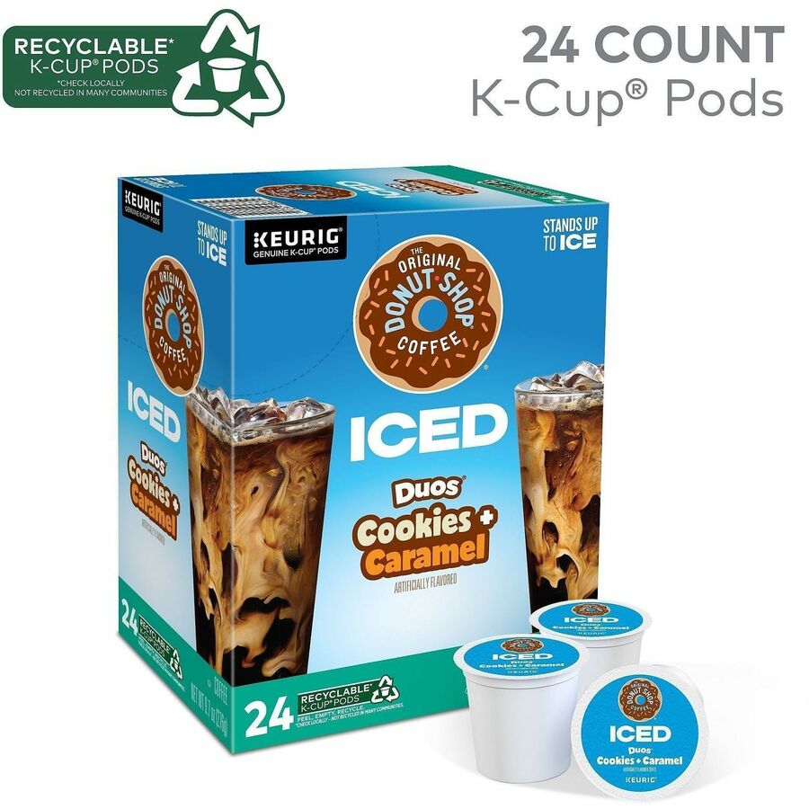 Image of The Original Donut Shop® 9881 Iced Duos Cookies and Caramel Coffee