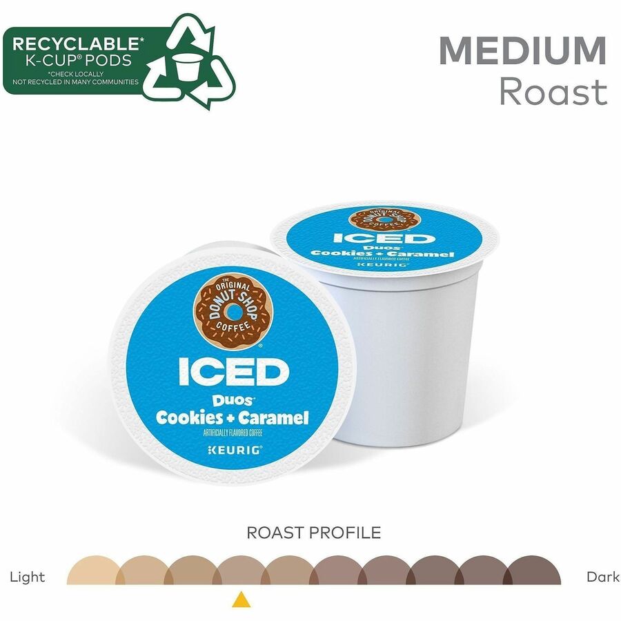 Image of The Original Donut Shop® 9881 Iced Duos Cookies and Caramel Coffee