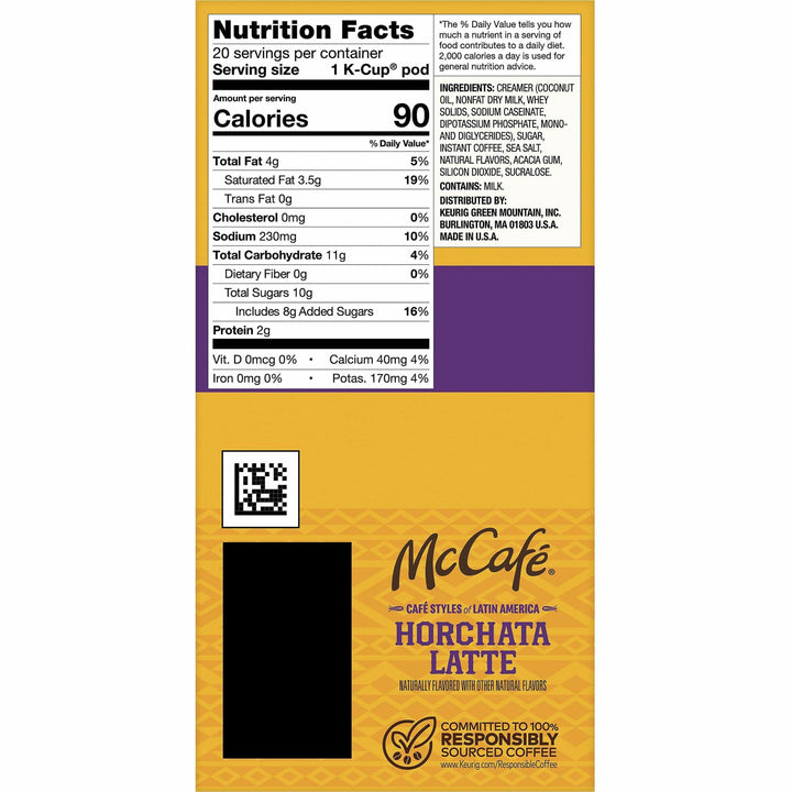 Image of Green Mountain Coffee® Coffee,Horchata Latte,Medium Roast,K-Cup,24/BX