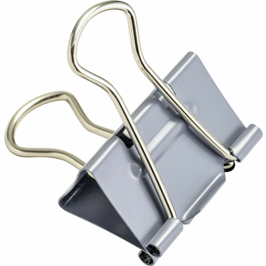 Image of Officemate Binder Clips,Effortless,Med,5/8" Capacity,1-1/4"W,12/BX,GY
