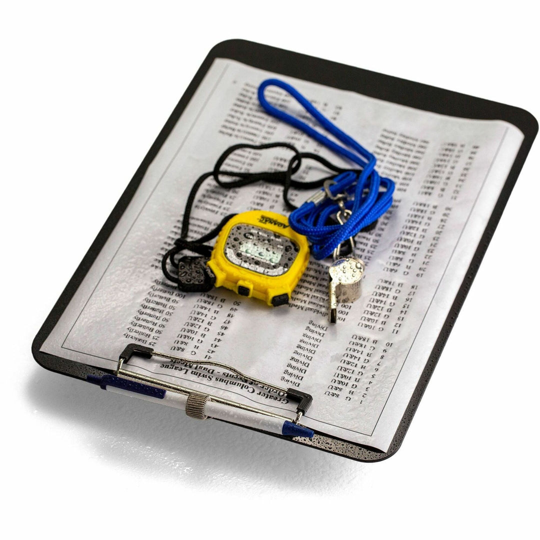 Image of Officemate Clipboard,w/Pen Holder,Letter-Size,Plastic,9"x12-1/2",BK