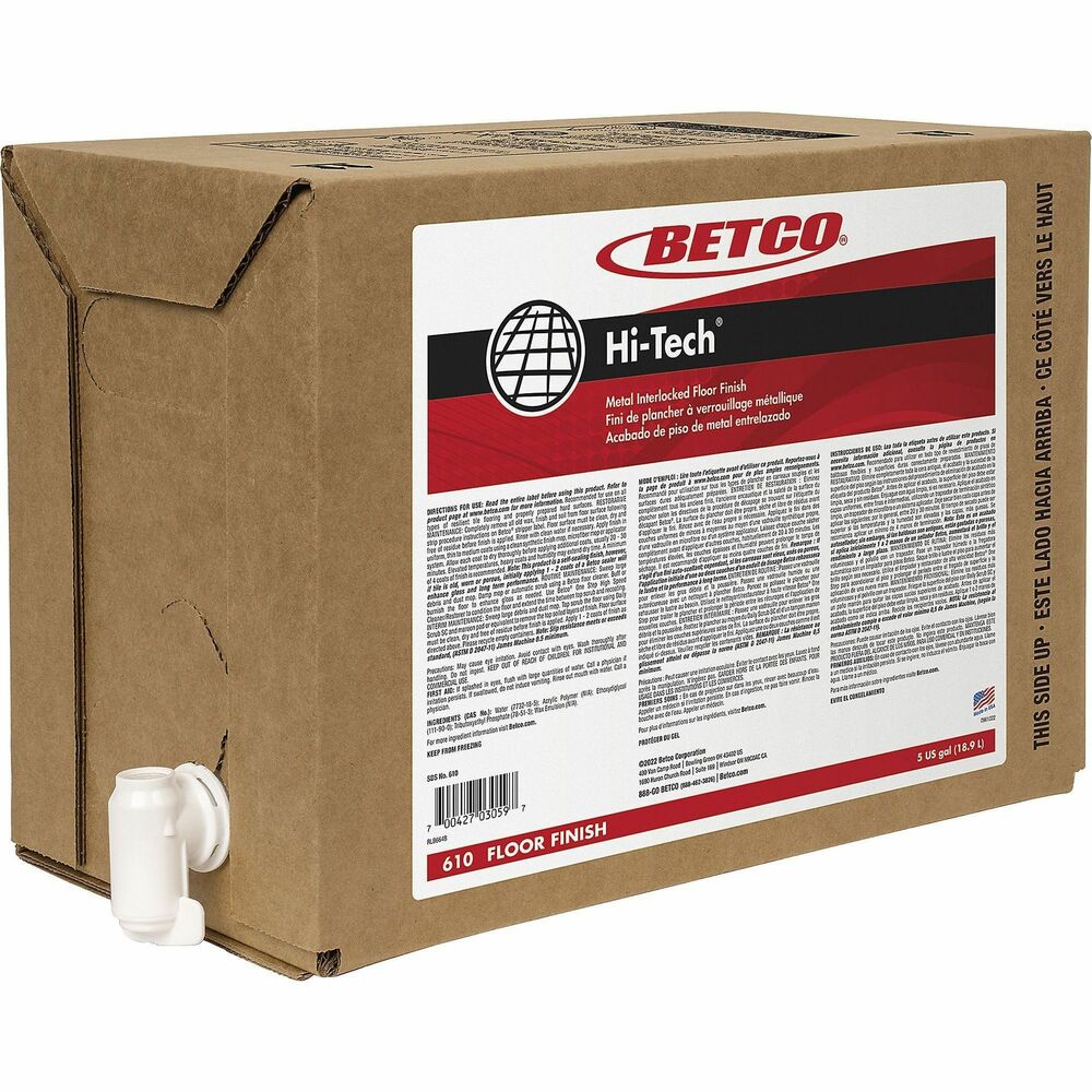 Image of Betco Corporation Floor Finish,Wet Look,5 Gal Bag-in-Box,CL