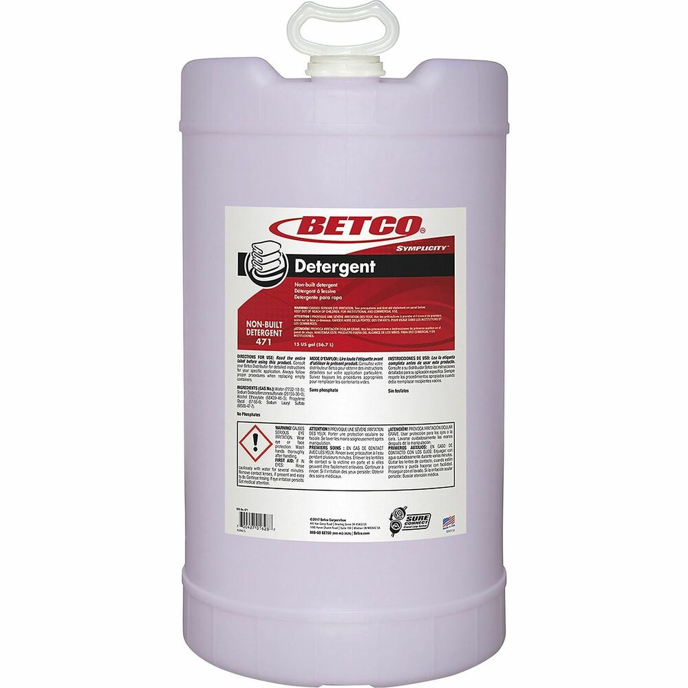 Image of Betco Corporation Laundry Detergent,All-Temp,Springtime Fresh,15 Gal Drum,CL