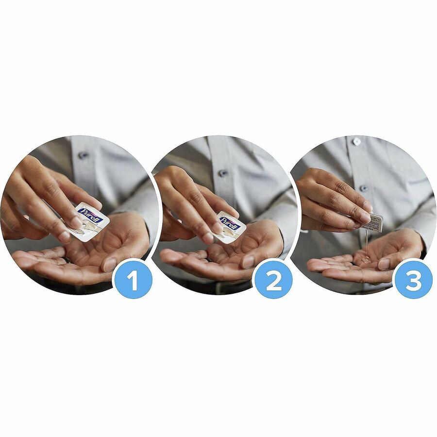 Image of PURELL® 9630125CTN Advanced Hand Sanitizer Gel Packets, Kill Germs, Hand, Clear, Durable, 1 Each, 125 /Dispenser Box