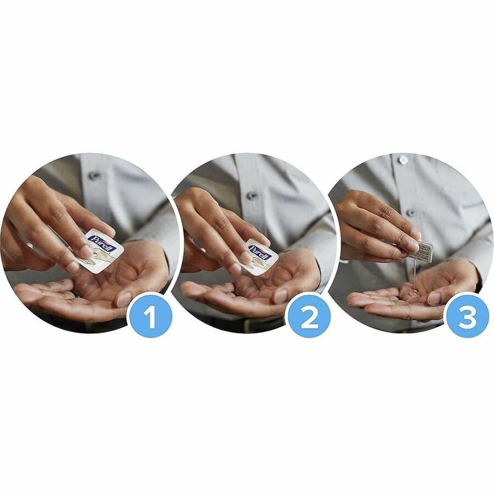 Image of PURELL® 9630125CTN Advanced Hand Sanitizer Gel Packets, Kill Germs, Hand, Clear, Durable, 1 Each, 125 /Dispenser Box