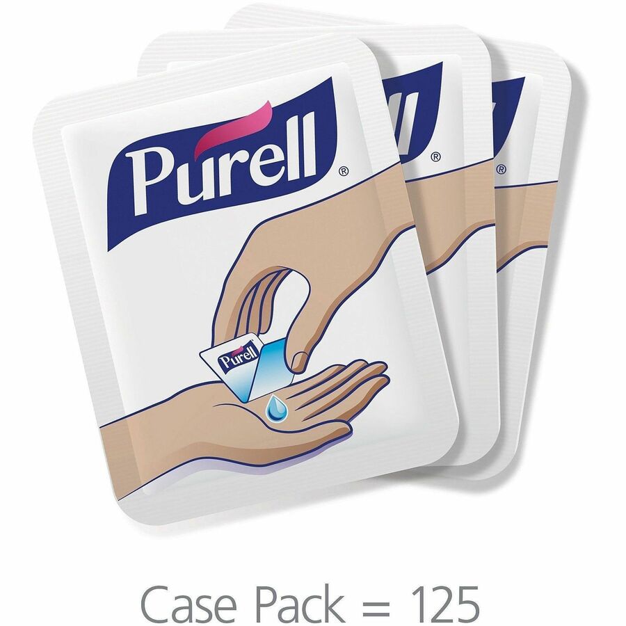 Image of PURELL® 9630125CTN Advanced Hand Sanitizer Gel Packets, Kill Germs, Hand, Clear, Durable, 1 Each, 125 /Dispenser Box