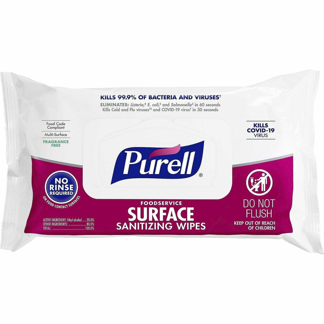 Image of PURELL® 937112 Foodservice Surface Sanitizing Wipes, White, 72 / Pack