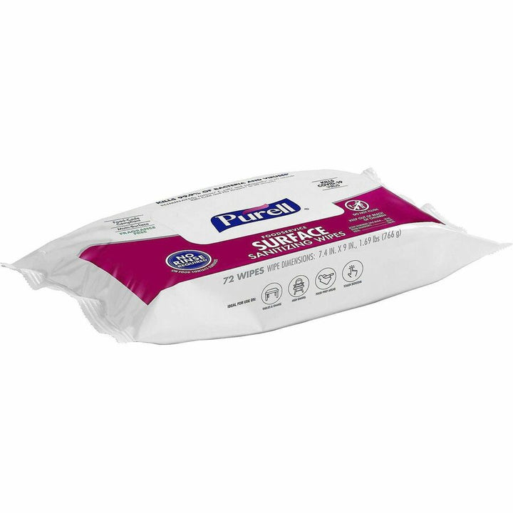 Image of PURELL® 937112 Foodservice Surface Sanitizing Wipes, White, 72 / Pack