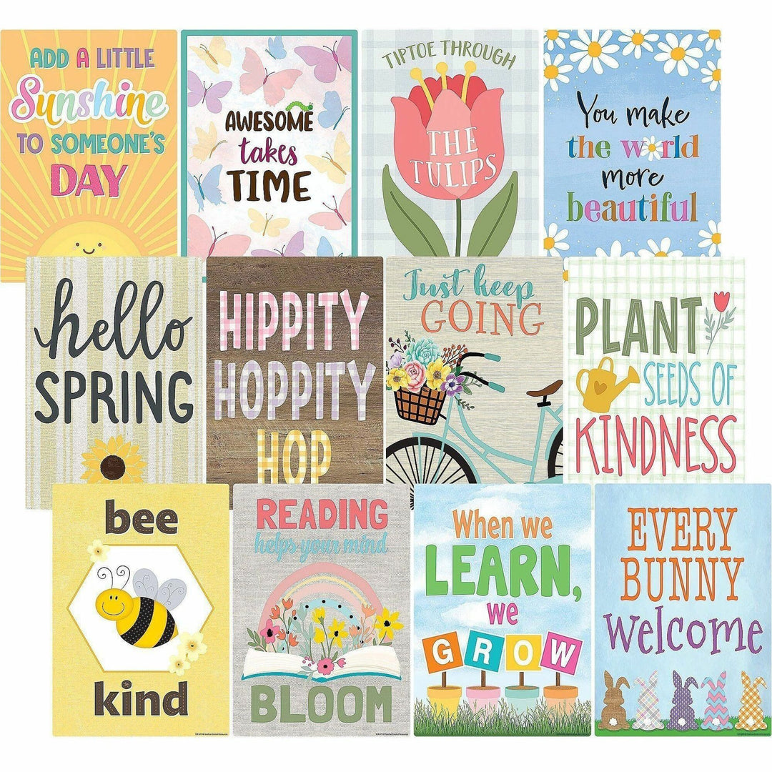 Image of Teacher Created Resources Posters,f/Classroom,Spring,11"x15-3/4",12/PK