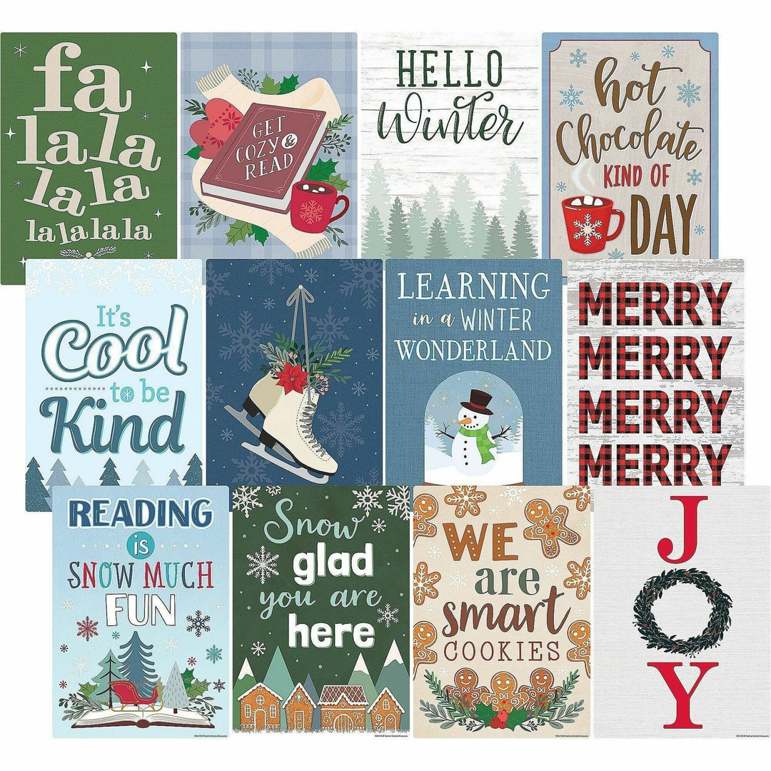 Image of Teacher Created Resources Posters,f/Classroom,Winter,11"x15-3/4",12/PK