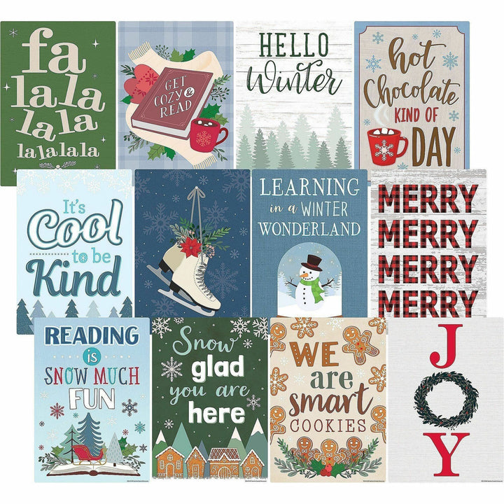 Image of Teacher Created Resources Posters,f/Classroom,Winter,11"x15-3/4",12/PK