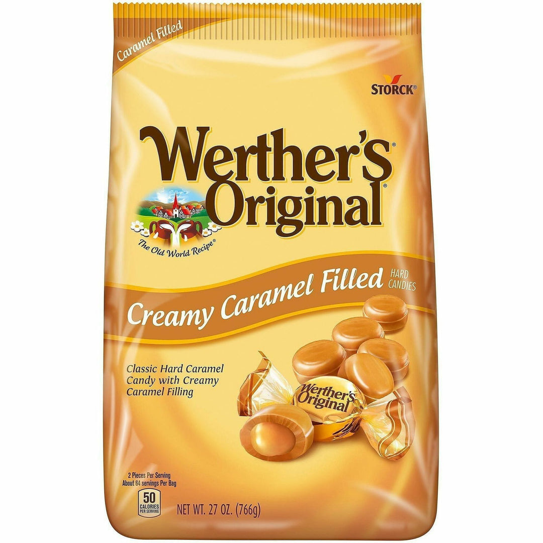 Image of Werther's Original 46055 Caramel Hard Candies, Creamy Caramel, 1.69 lb, 1 Each