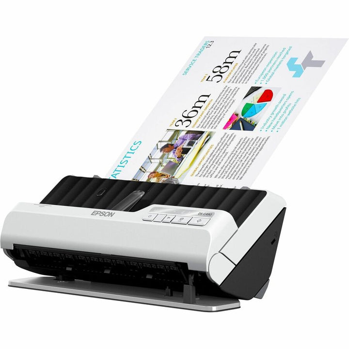 Image of Epson DS-C490 Sheetfed Scanner, 10-bit Color, 40 ppm (Mono), 40 ppm (Color), Duplex Scanning, USB, 1 Box