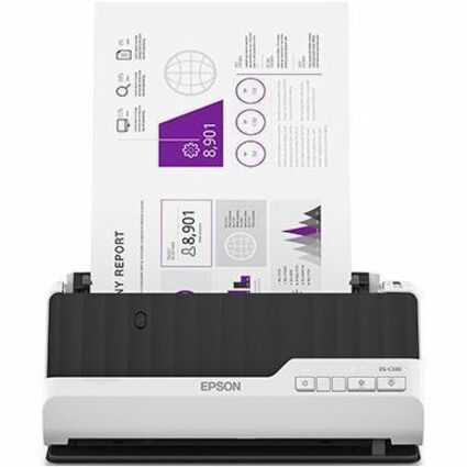 Image of Epson DS-C330 Sheetfed Scanner, 10-bit Color, 30 ppm (Mono), 30 ppm (Color), Duplex Scanning, USB, 1 Box