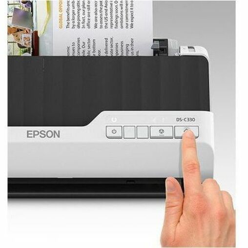 Image of Epson DS-C330 Sheetfed Scanner, 10-bit Color, 30 ppm (Mono), 30 ppm (Color), Duplex Scanning, USB, 1 Box