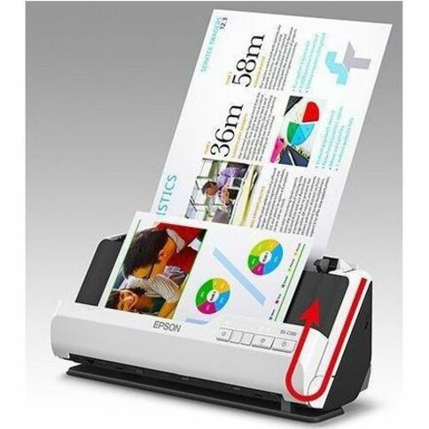 Image of Epson DS-C330 Sheetfed Scanner, 10-bit Color, 30 ppm (Mono), 30 ppm (Color), Duplex Scanning, USB, 1 Box