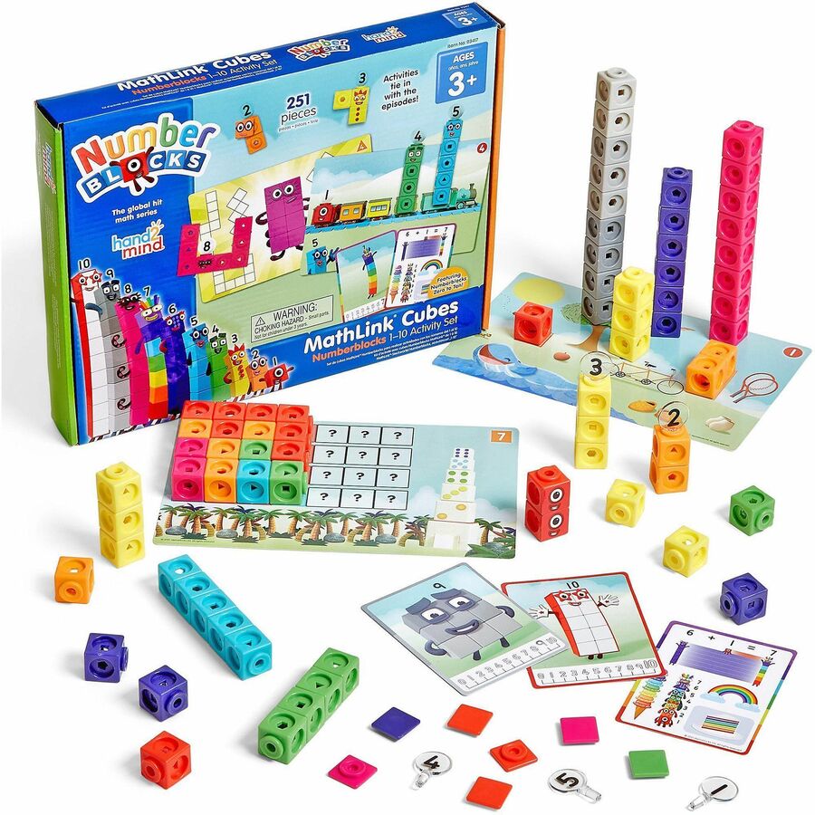 Image of Learning Resources Math Activity Set,Numberblocks,Linking Cubes,No. 1-10