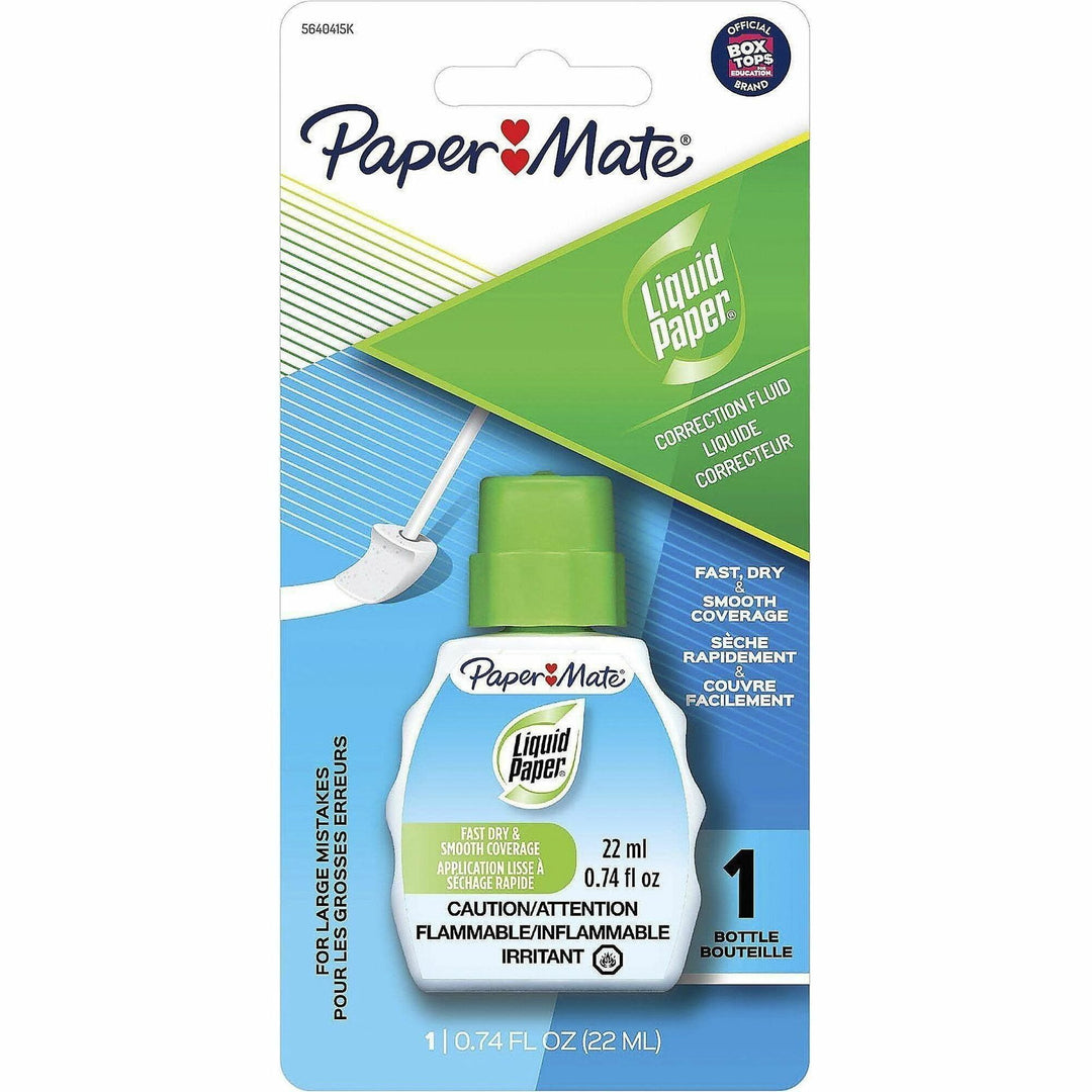 Image of Paper Mate® Correction Fluid, Fast Drying, 22ml, 1/PK, Bright White