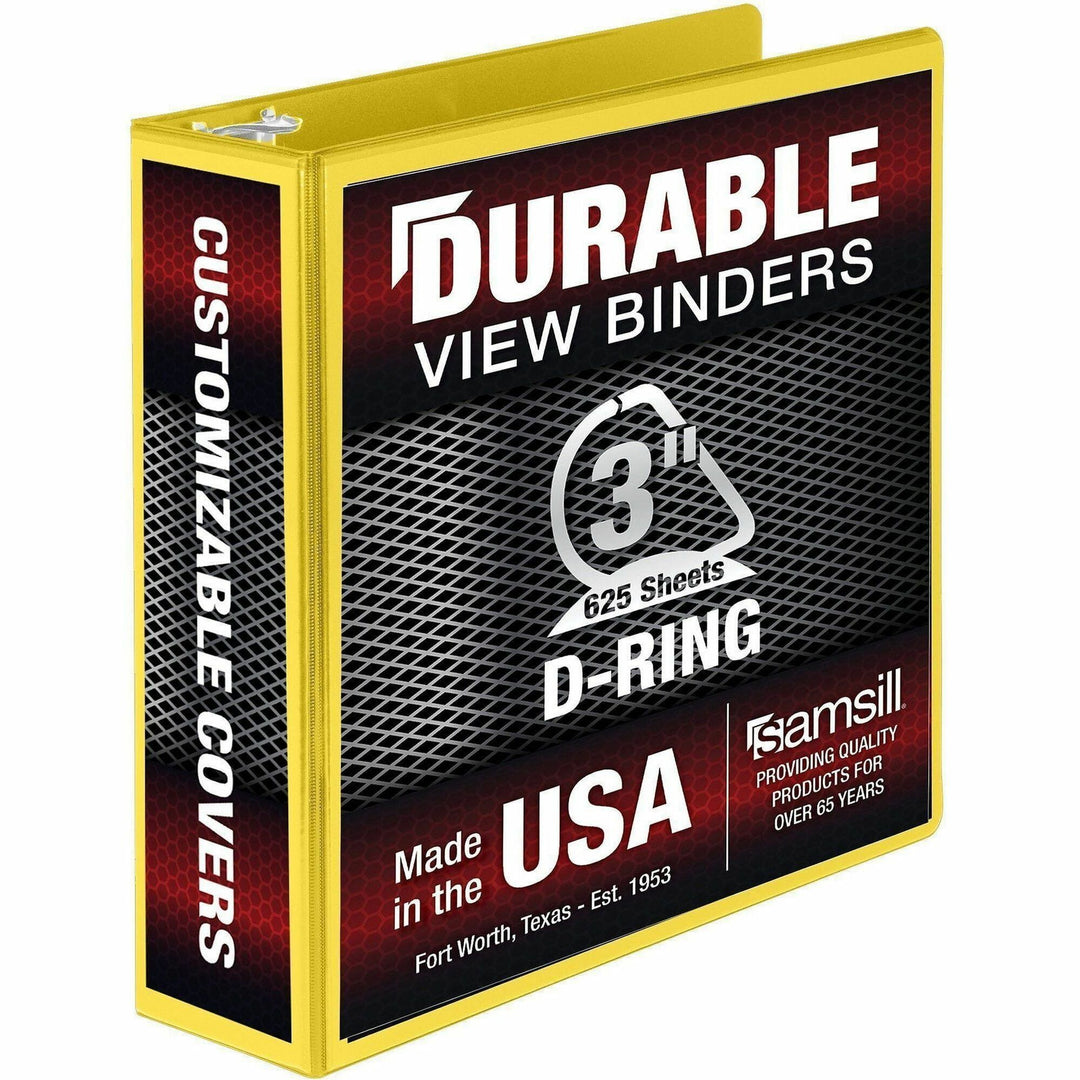 Image of Samsill® Binder,D-Rings,625-Sht Capacity,3"Cap,YW