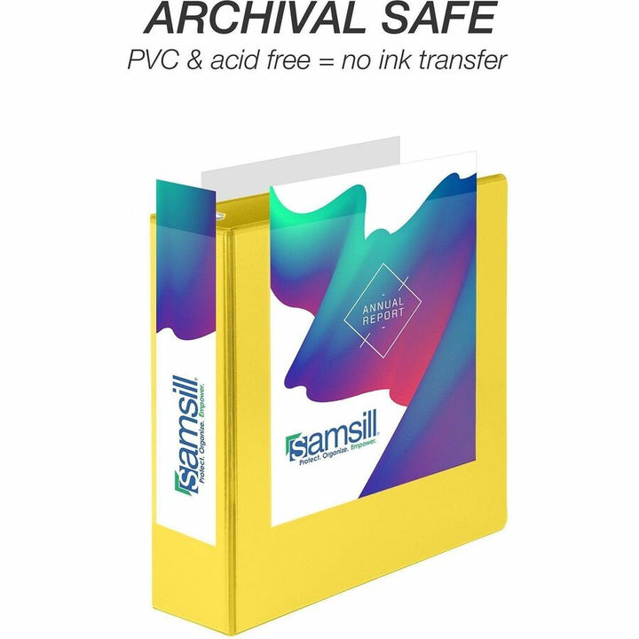Image of Samsill® Binder,D-Rings,625-Sht Capacity,3"Cap,YW