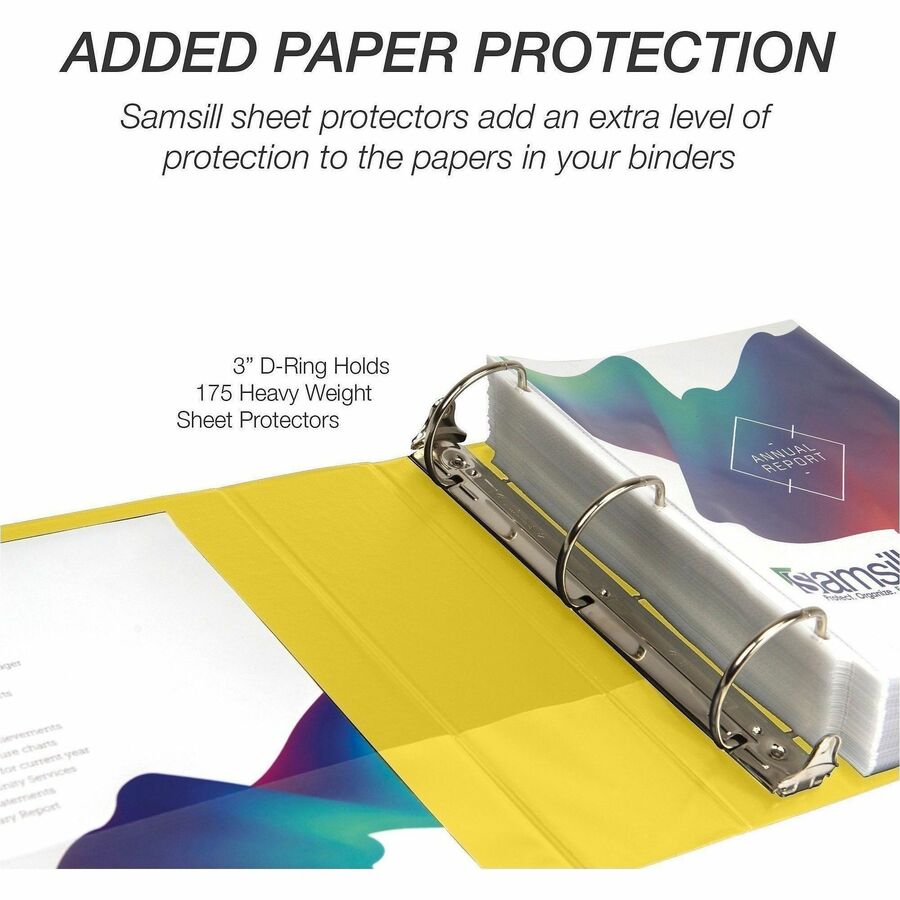 Image of Samsill® Binder,D-Rings,625-Sht Capacity,3"Cap,YW