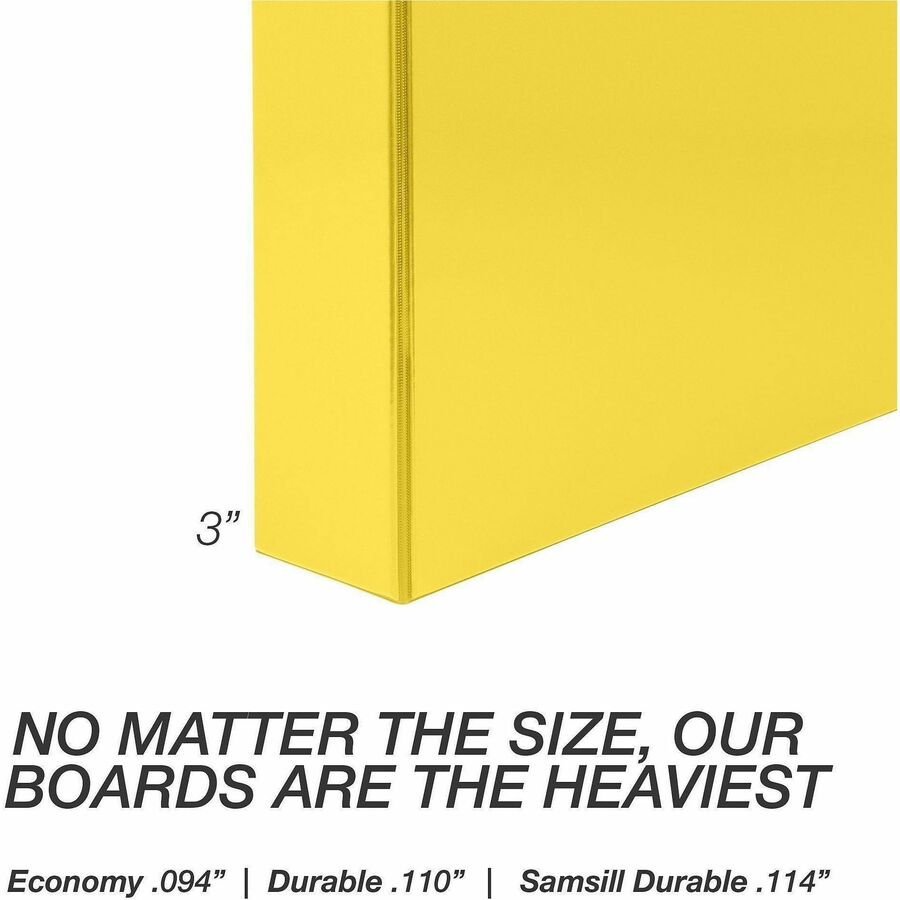 Image of Samsill® Binder,D-Rings,625-Sht Capacity,3"Cap,YW