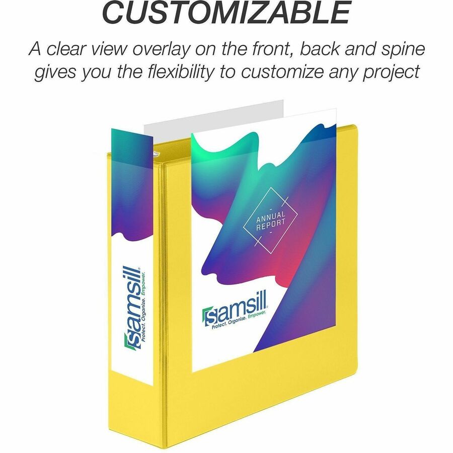 Image of Samsill® Binder,D-Rings,625-Sht Capacity,3"Cap,YW