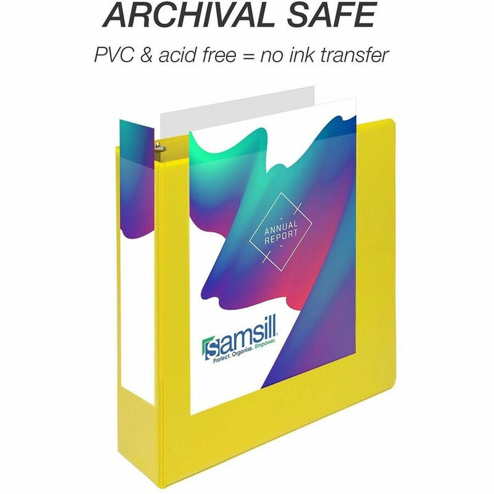Image of Samsill® Binder,D-Rings,475-Sht Capacity,2"Cap,YW