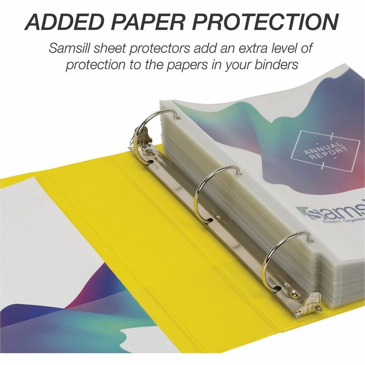 Image of Samsill® Binder,D-Rings,475-Sht Capacity,2"Cap,YW