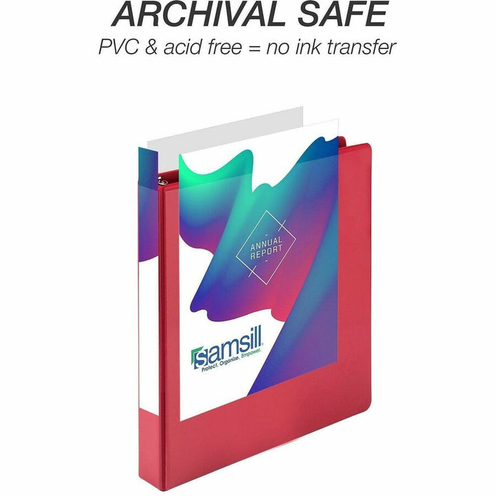 Image of Samsill® Binder,D-Rings,225-Sht Capacity,1"Cap,RD