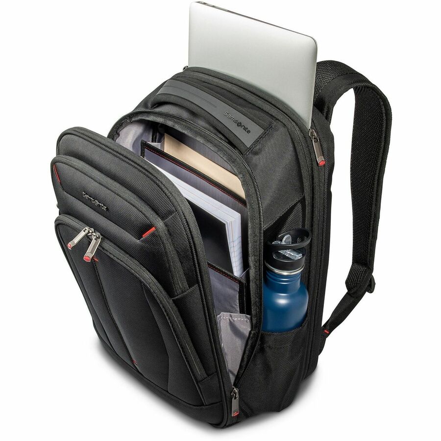 Image of Samsonite® Backpack,Expandable,Ballistic Polyester,Mesh Back,BK