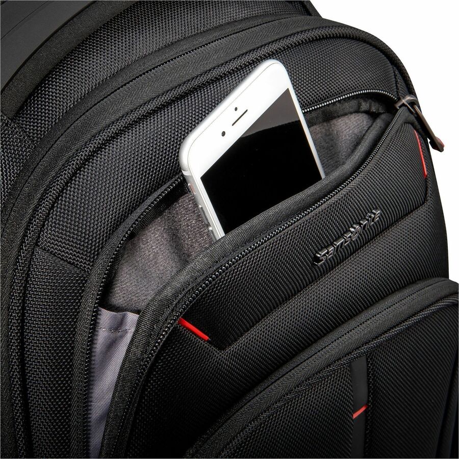 Image of Samsonite® Backpack,Expandable,Ballistic Polyester,Mesh Back,BK