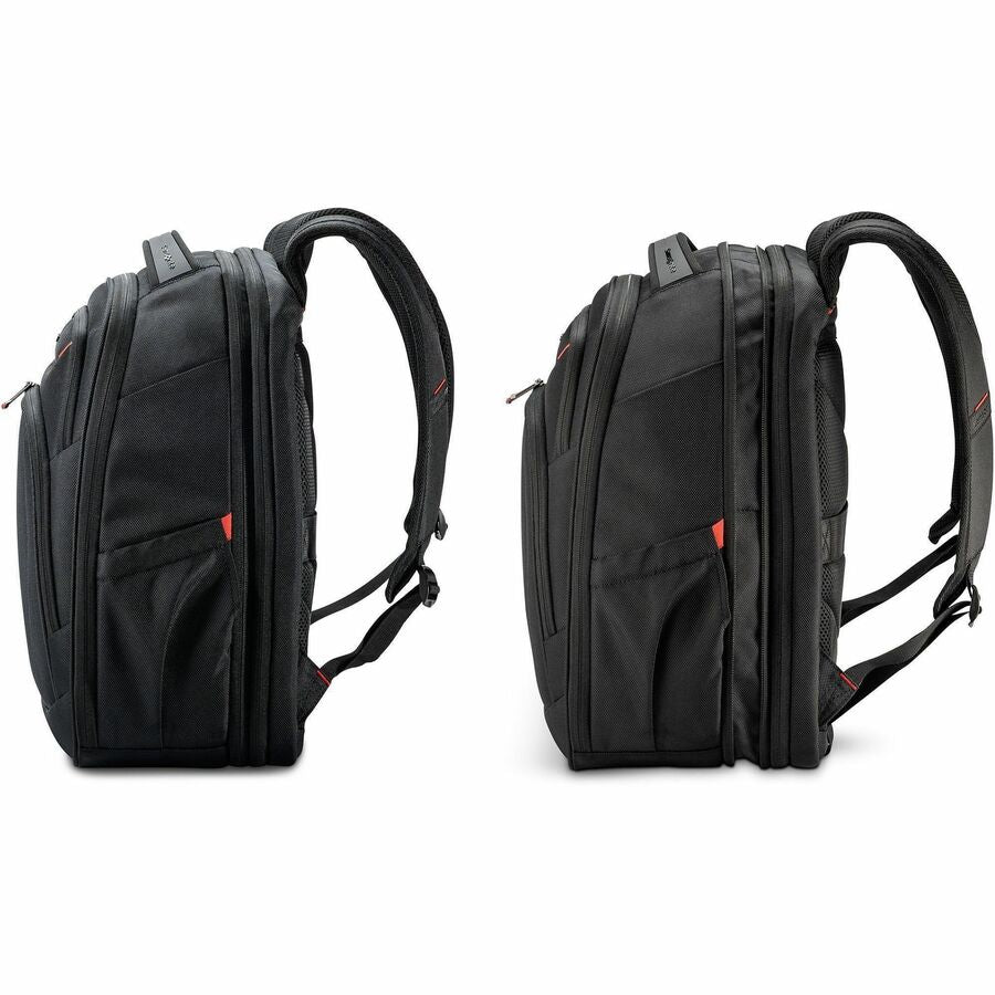 Image of Samsonite® Backpack,Expandable,Ballistic Polyester,Mesh Back,BK