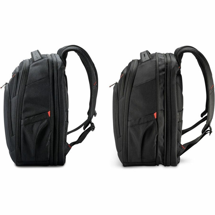 Image of Samsonite® Backpack,Expandable,Ballistic Polyester,Mesh Back,BK