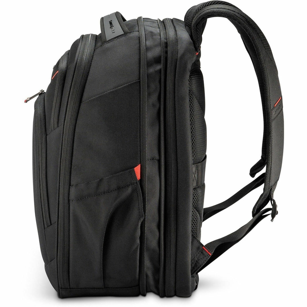Image of Samsonite® Backpack,Expandable,Ballistic Polyester,Mesh Back,BK