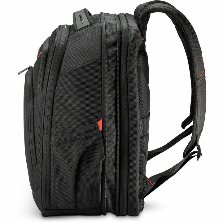 Image of Samsonite® Backpack,Expandable,Ballistic Polyester,Mesh Back,BK