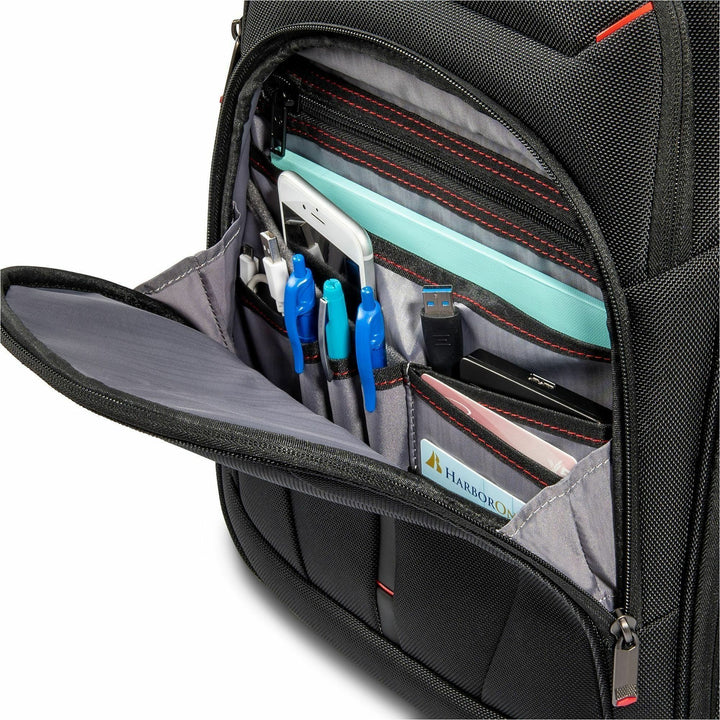 Image of Samsonite® Backpack,Expandable,Ballistic Polyester,Mesh Back,BK