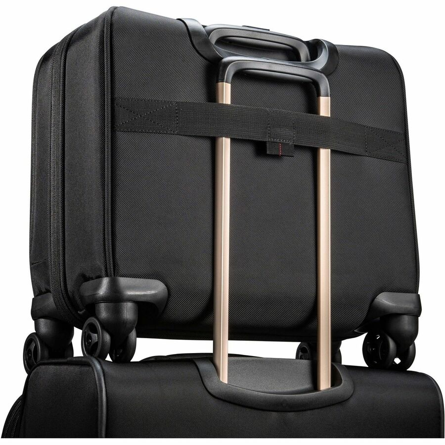 Image of Samsonite® Carry-On Luggage,4 Spinners,Polyester,f/15.6"Laptop,BK