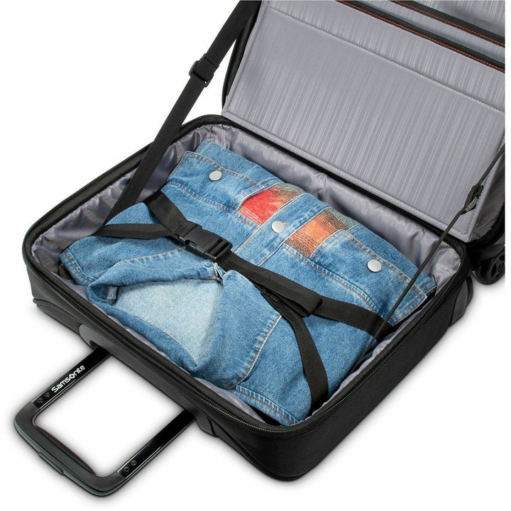 Image of Samsonite® Carry-On Luggage,4 Spinners,Polyester,f/15.6"Laptop,BK