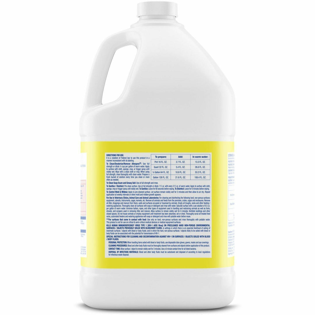 Image of Lysol 99985 Deodorizing Cleaner, Concentrate, 128 oz (8 lb), Lemon Scent, Disinfectant, Deodorize, Versatile, Yellow, 1 Each