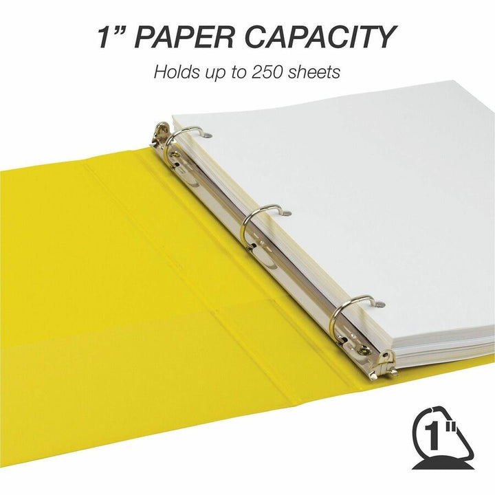 Image of Samsill® Binder,D-Rings,225-Sht Capacity,1"Cap,YW