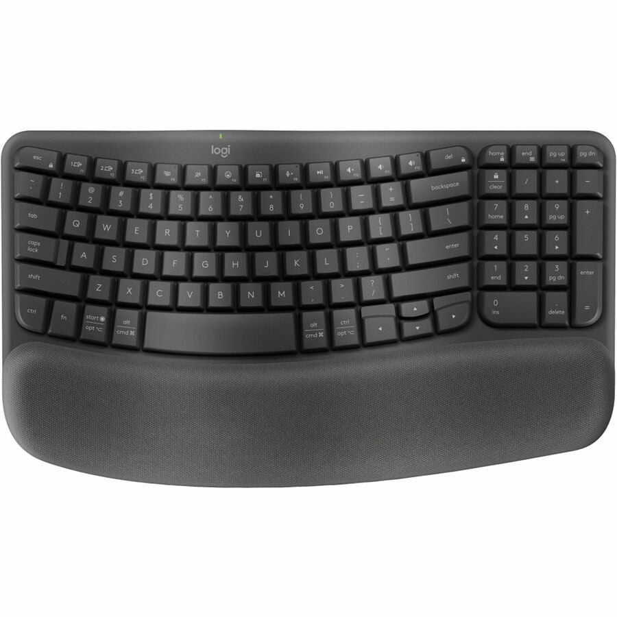 Image of Logitech® Keyboard,Wireless,Ergo Wave,Palm Rest,GPH