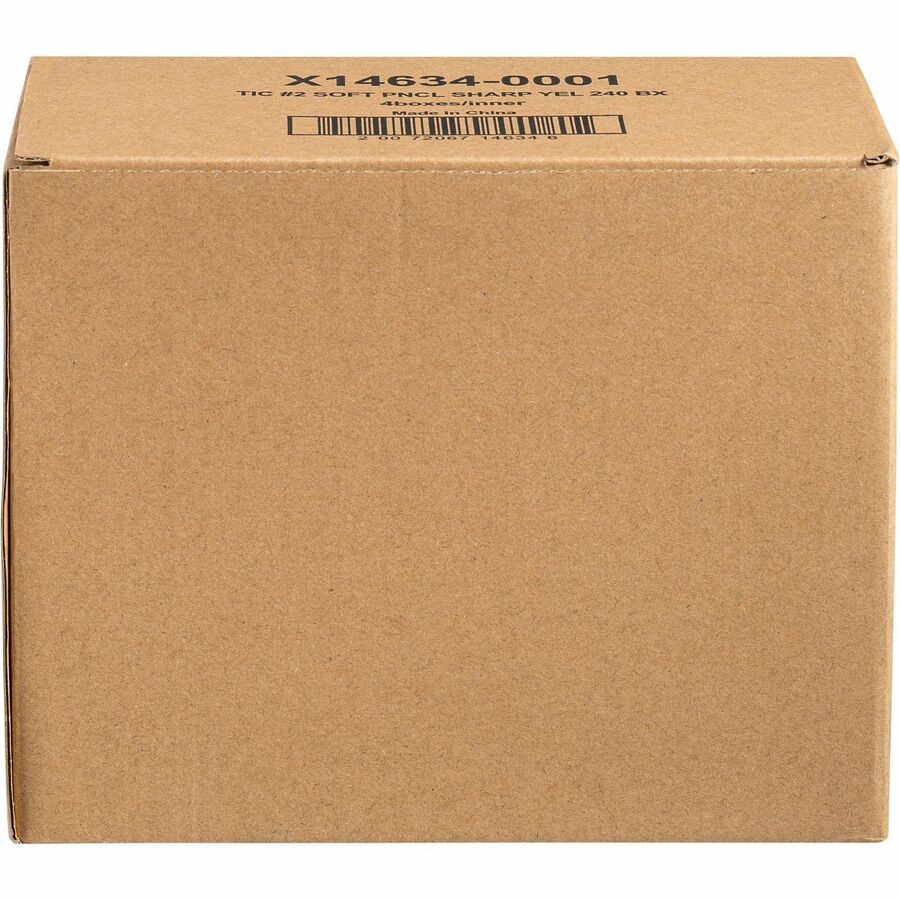 Image of Dixon® Pencil, w/ Eraser, No 2 Black Lead, 240/BX, Yellow Barrel
