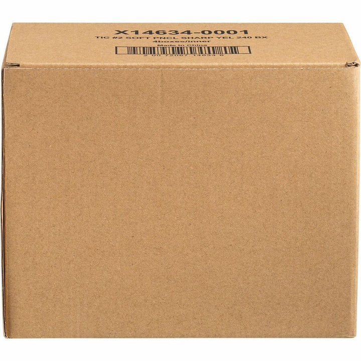 Image of Dixon® Pencil, w/ Eraser, No 2 Black Lead, 240/BX, Yellow Barrel
