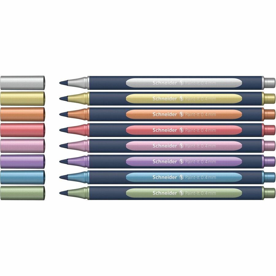 Image of Rediform® Pens,0.4mm,Capped,8/PK,Metallic AST