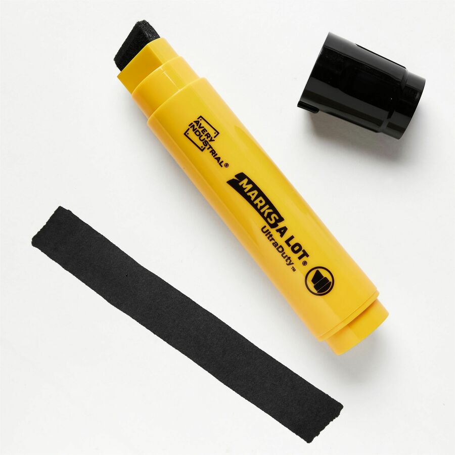 Image of Avery® Markers,Permanent,Industrial,Chisel,0.18mm,12/PK,Black