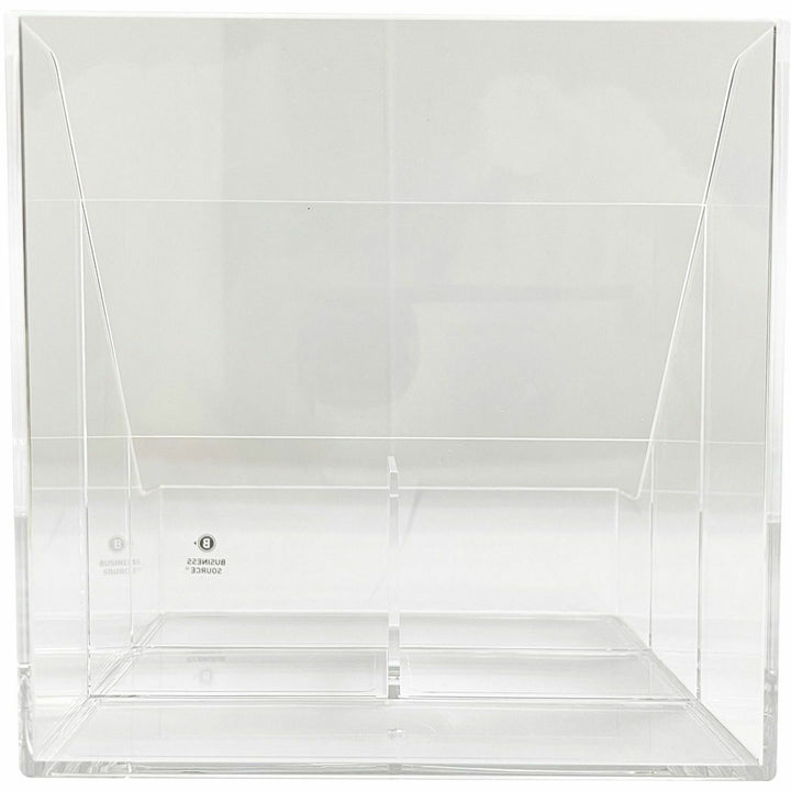 Image of Business Source Desktop Organizer,4Comprtmnt,Acrylic,5-3/5"x5-3/5"x5-1/2",CL