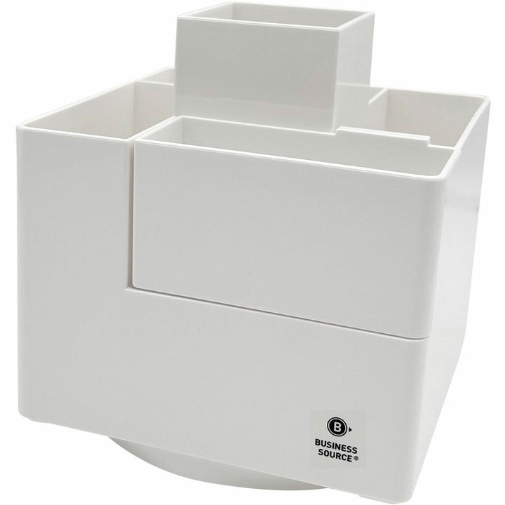 Image of Business Source Pen Cup,Modular,Rotate,6Comparment,PET,4.7"x4.7"x5.1",WE