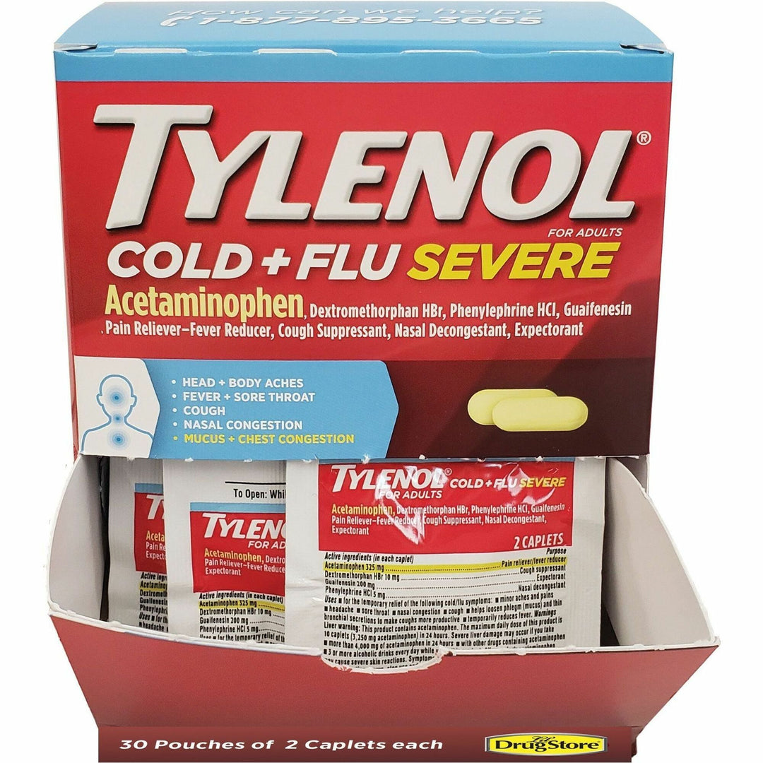 Image of Tylenol 64568 Cold & Flu Severe Single-Dose Packets